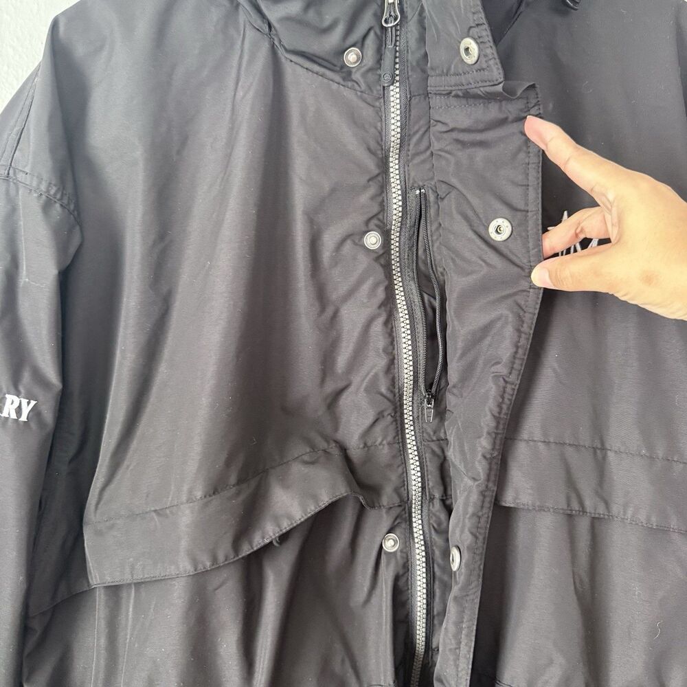 Mercy Stormtech Employee Jacket Mens XL Black Hooded Pockets Winter - Picture 5 of 15